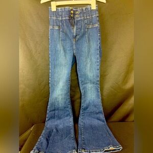 Free People We The Free Jayde Flare Jeans Sunburst Blue Size 29
